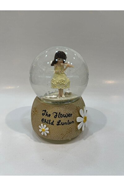 ALISVERİŞ ZAMANI Papatya Temalı Müzikli Işıklı Kar Küresi Orta Boy