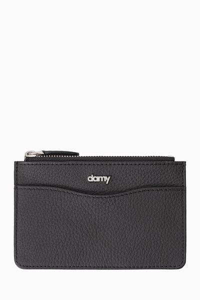 DAMY Черен мини портфейл с цип за жени - K904