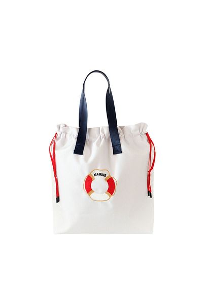 Atelier Bomonti Waterproof and Dirty Clean Marine Patterned Beach and Pool Functional Bag