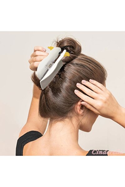 Cinderella Agrafă de păr model papagal alb cu coc gros de 13 cm - oase de ace...