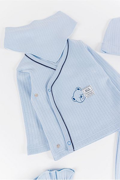 Babymod Teddy Bear Printed 5 Piece Baby Boy Hospital Outlet Baby Set