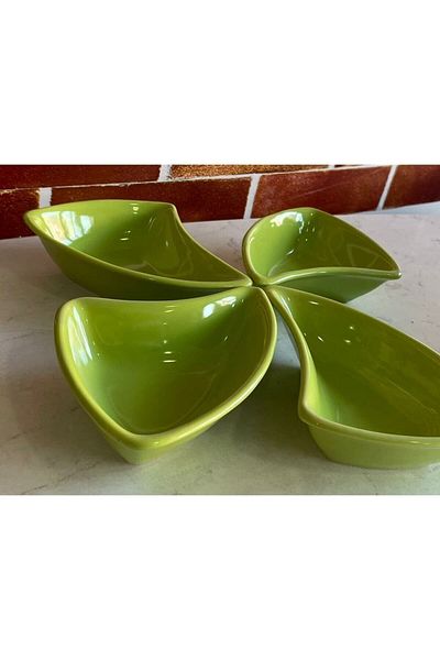 Keramika 17 Cm Wind Snack Bowl Green 4 Pieces