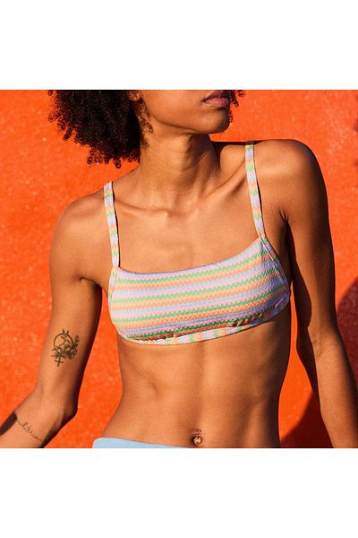 Roxy Damska góra od bikini – bralette w faliste paski