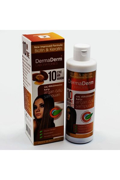 DermaDerm 250 Ml Argan Oil Extract Hair Care Shampoo