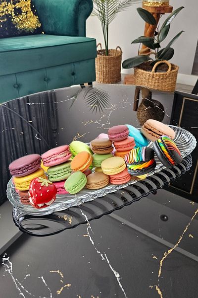 Gülümseten Avm Set of 2 Glass Herringbone Serving Plates | Glass Boat Model Presentation Plate (40 CM)