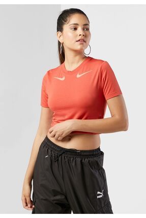 Nike swoosh t shirt women's sales