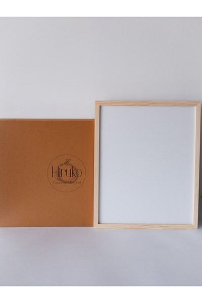 Hiruko Tasarım Atölyesi 35x45 Cm Premium Wooden Frame - Black and White Puzzle, Photo Frame