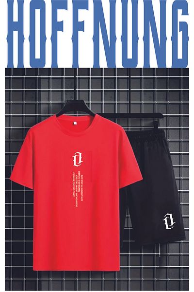 HOFFNUNG Full Shorts Love Letter Stylish Printed Hoffnun g Tshirt