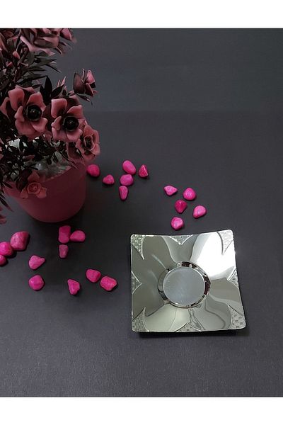 İnter Steel Mesh Tea Plate - plain