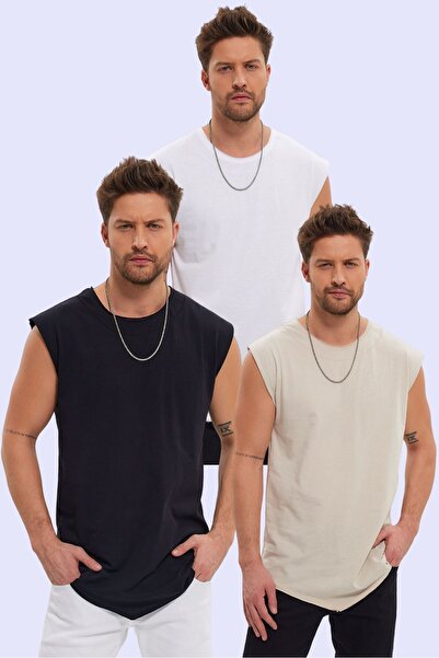 rammers Tricou cu mâneci zero, cu guler larg, cu tăietură asimetrică și murda...