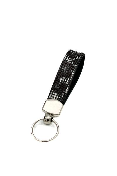 Oasis Life Leopard Patterned Black Gray Stone Keychain