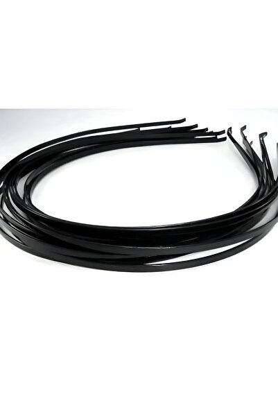 Kezban Tekstil 12 Adet Siyah Metal Tel Taç 3 mm