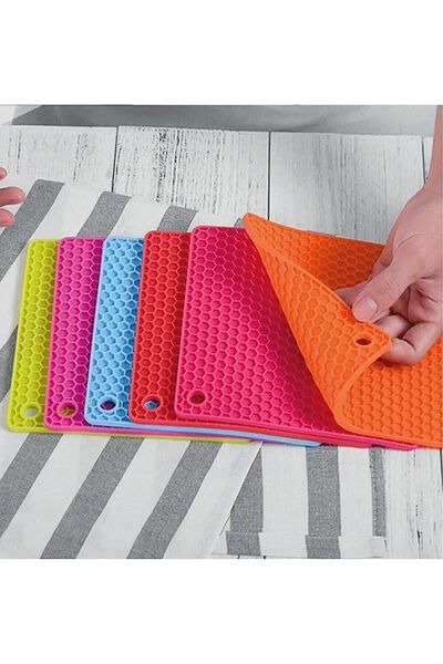 MESAPAHOME KARE SİLİKON NİHALE, KALBURABASTI KALIBI RENGARENK, SİLİKON (YEŞİL-KREM-PEMBE) 3 RENK SEÇENEĞİ
