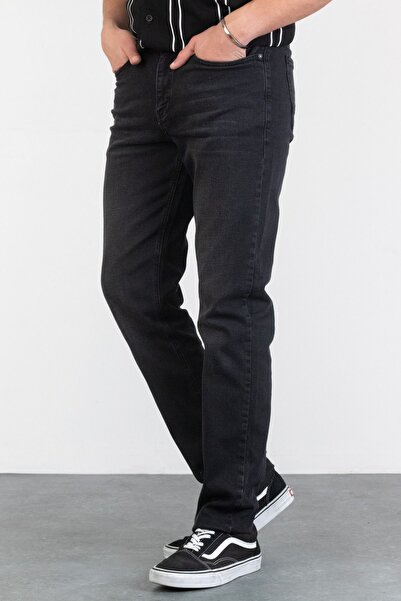 HALAT'S Erkek Joe Regular Fit Likralı Antrasit Jean Kot Pantolon