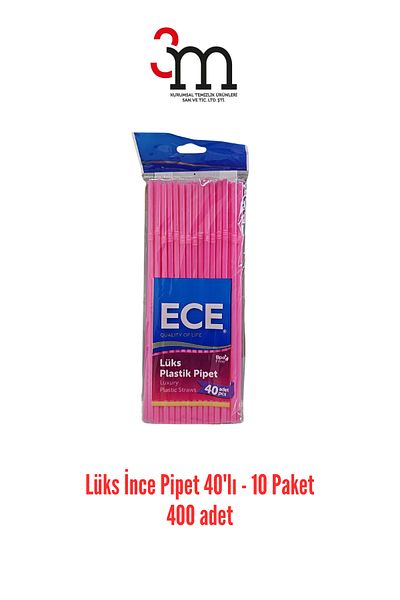 Ece ماصات رفيعة فاخرة بألوان مختلطة مكونة من 40 قطعة - 10 عبوات