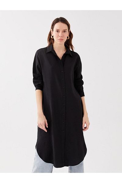 LC Waikiki LCWAIKIKI Classic Plain Long Sleeve Oversize Women's Shirt Tunic