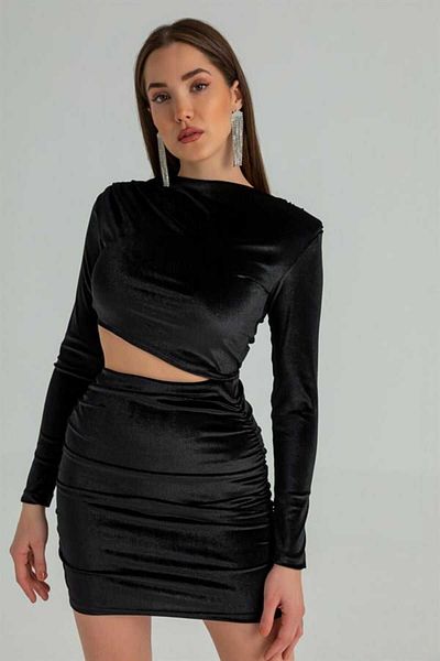 güneş butik SAMETOVÉ LÁTKOVÉ MINIŠATY S NÍZKÝM STŘIHEM PASU