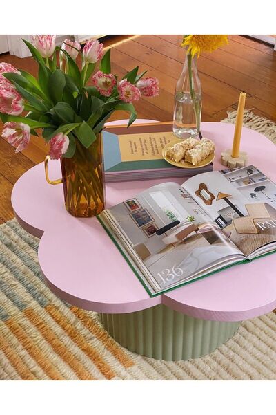 BÜYÜK İNCİ Çiçek Şekilli Orta Sehpa