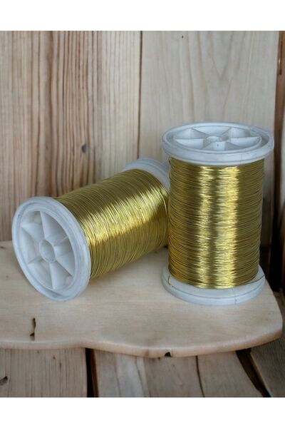 gürbüz filografi 0.30 مم (100 جرام - 150 متر) سلك فيلوغرافيا فضي اللون أصفر م...