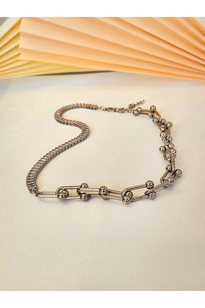 Eva Takı Waterway Paperclip Model Necklace - Comfortable Design