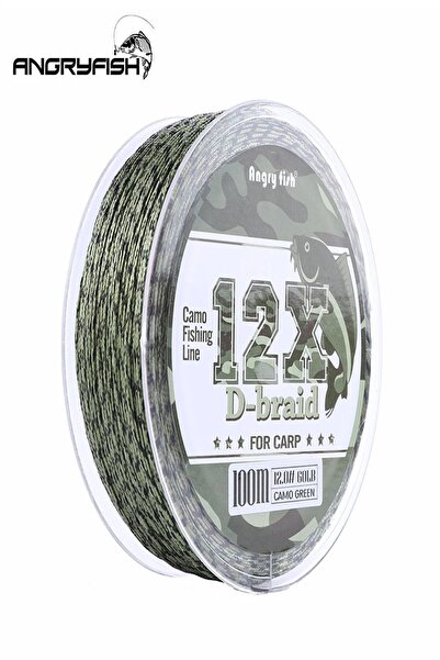 sr sazanrig 12 Kat Örgü 25 lb 100 Metre Camo Yeşil Köstek İpi