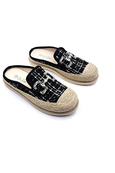 Guja 24Y308 Orthopedic Straw Sabo - Κομψά αθλητικά πέδιλα με λεπτομέρεια από πέτρα
