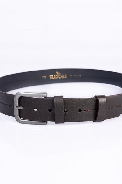 Tudors Bărbați 100% piele naturală 4 cm curea sport maro