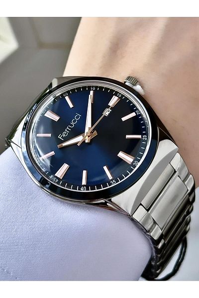 Ferrucci Men's Metal Band Wristwatch