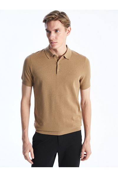 LC Waikiki Ανδρικό πλεκτό πουλόβερ Polo Neck - Κοντό μανίκι
