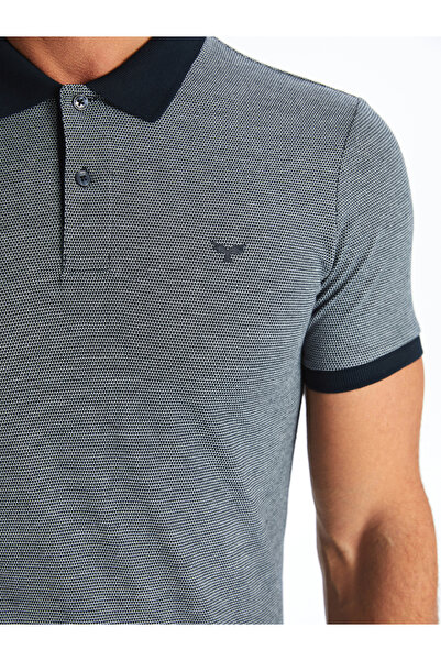 LC Waikiki Чоловіче поло з вишитим коміром з коротким рукавом Tisort