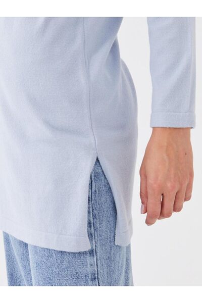 LC Waikiki LCW Grace Bisiklet Yaka Düz Uzun Kollu Kadın Triko Tunik