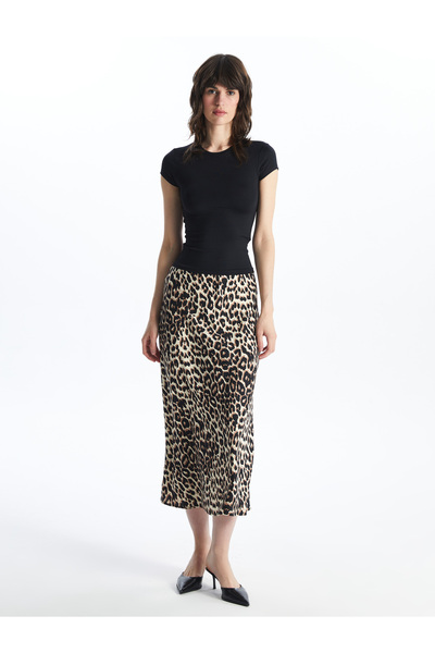 LC Waikiki Dámské tričko – výstřih, pevný střih, krátký rukáv