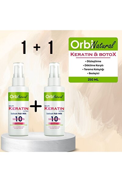 ORBIFRESH Keratin & Botox Saç Bakım Sütü Düzleştirme Dökülme Karşıtı Saç Bakım Sütü 2'li Set