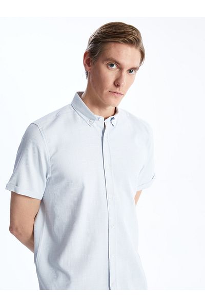 LC Waikiki Pánská košile - Slim Fit, Dlouhý rukáv, Dobby
