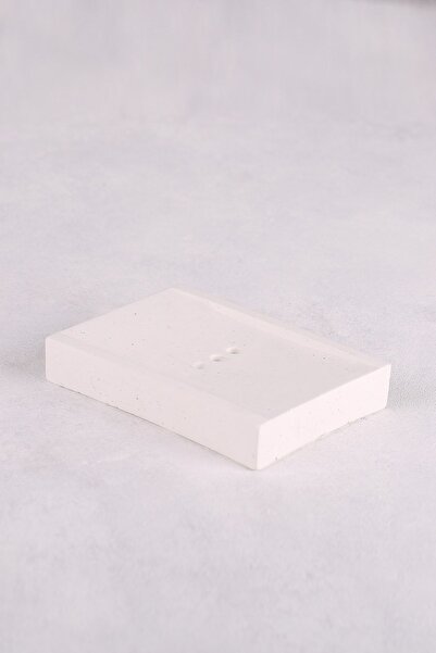 olailon Dekoratif Beton Sabunluk Beyaz