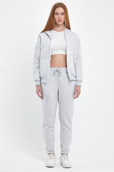 FEEL STYLE Σετ αθλητική φόρμα με φερμουάρ με σχέδιο καγκουρό