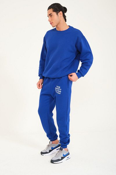 FEEL STYLE YOUR ANXIETY LYING TO YOU - Σετ φόρμας Crew Neck Premium