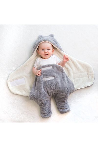Owli Baby Winter Outer Swaddle Blanket 0-6 Months-grey