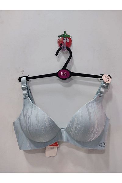F.K Turquoise Color Laser Cut No Underwire Bra 675 - Full Support