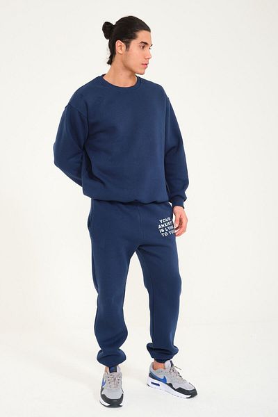 FEEL STYLE Η άγχος σας που ψέματε στον εαυτό σας - Σετ φόρμας Basic Premium, O-Neck