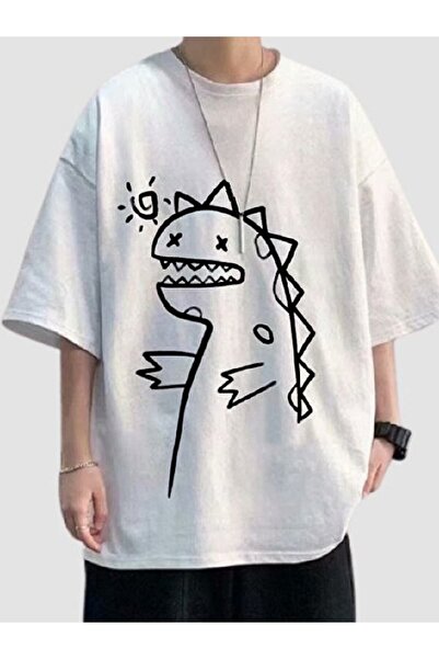 FEEL STYLE Tricou unisex oversize Doodle Godzilla - FS