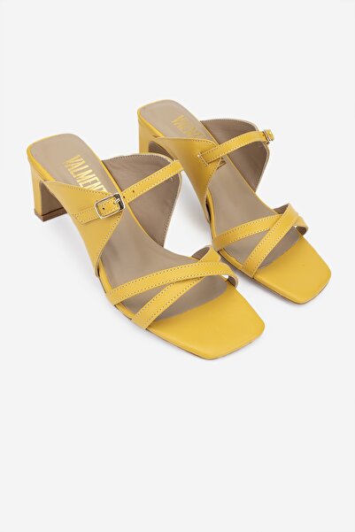 Valmenti Naomi Women's - Yellow Genuine Leather Slippers