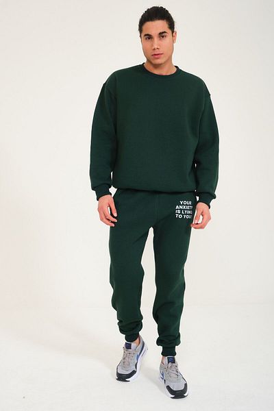 FEEL STYLE YOUR ANXIETY LYING TO YOU - Σετ φόρμας Crew Neck Premium