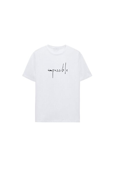 FEEL STYLE Belo Nemoguće Oversize kroj T-shirt - FS