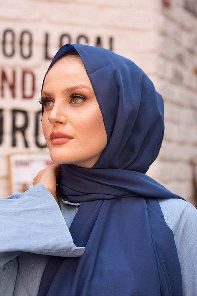 Stella Eşarp Γυναικείο μεταξωτό σάλι Indigo Medina