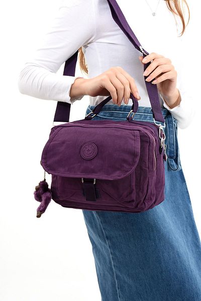 571 Collections Çanta Ultra Light and Multi-Pocket Purple Crossbody Shoulder Bag - Model 571-6P