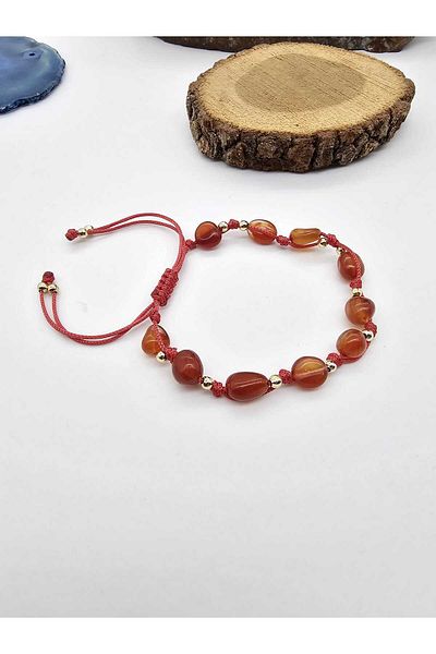 NBS Beautiful Naturel Stones Agate Handcrafted Evil Eye Natural Stone Bracelet