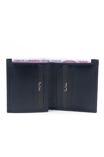 Pierre Cardin Navy Blue Leather Men's Wallet 2016