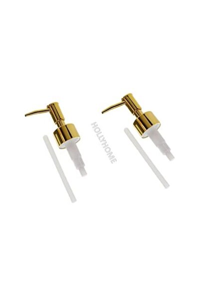 HOLLYHOME نافورة مضخة احتياطية لموزع الصابون السائل الذهبي مكونة من قطعتين، م...