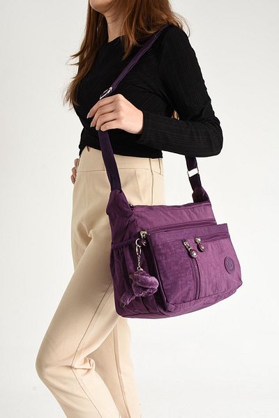 571 Collections Çanta Purple Ultra Light Crossbody Shoulder Bag - Multi-Pocket (Model:571-6C)